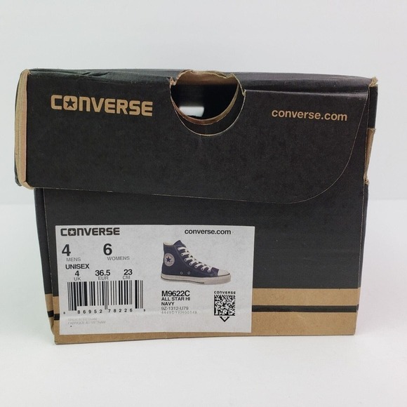 Converse Chuck Taylor All Star sneakers in navy | ASOS Converse Chuck Taylor All Star HI Womens Sz 6 Mens Sz 4 Navy Blue Sneaker Shoes